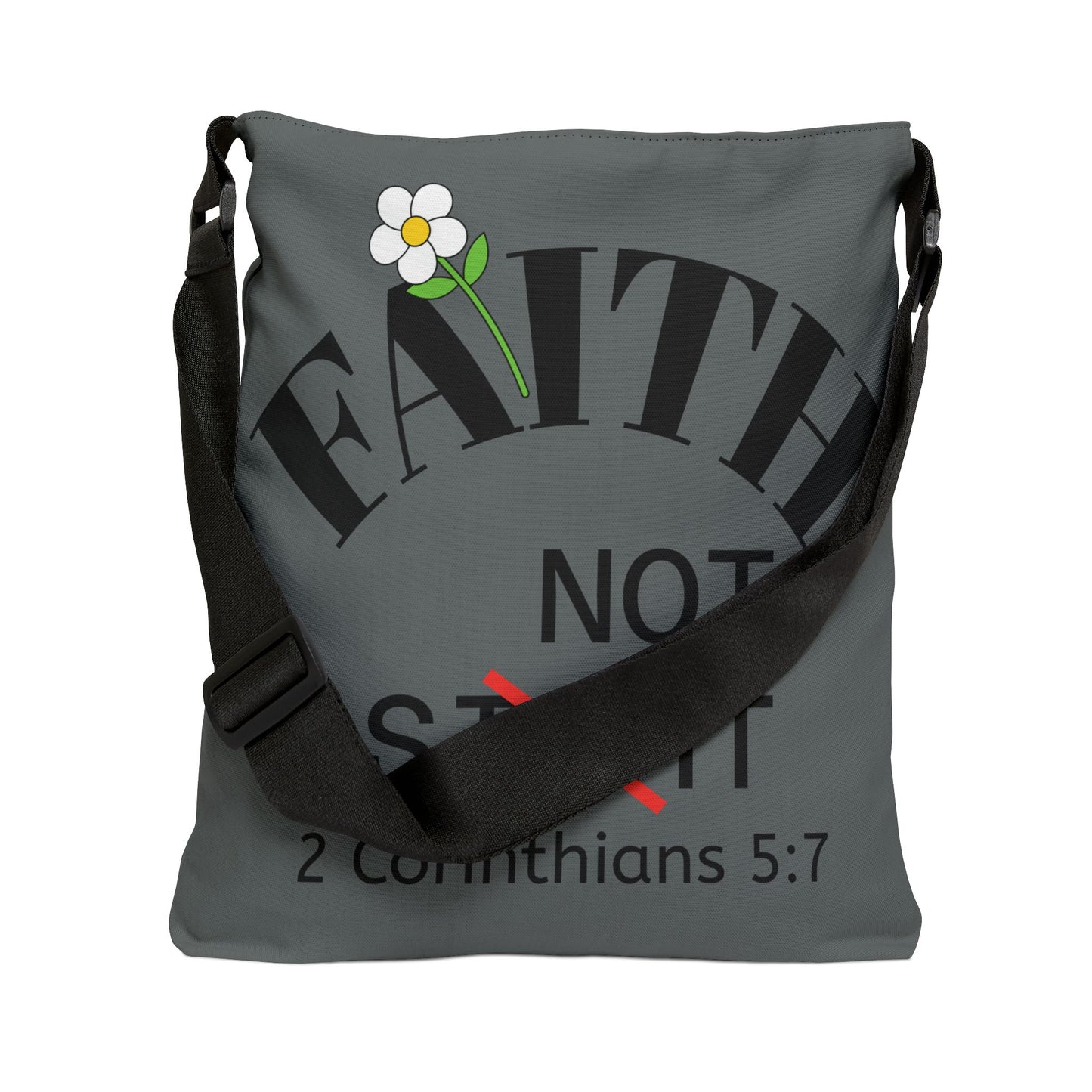 Bolsa de mano ajustable Faith Not Sight de KT&T (AOP)