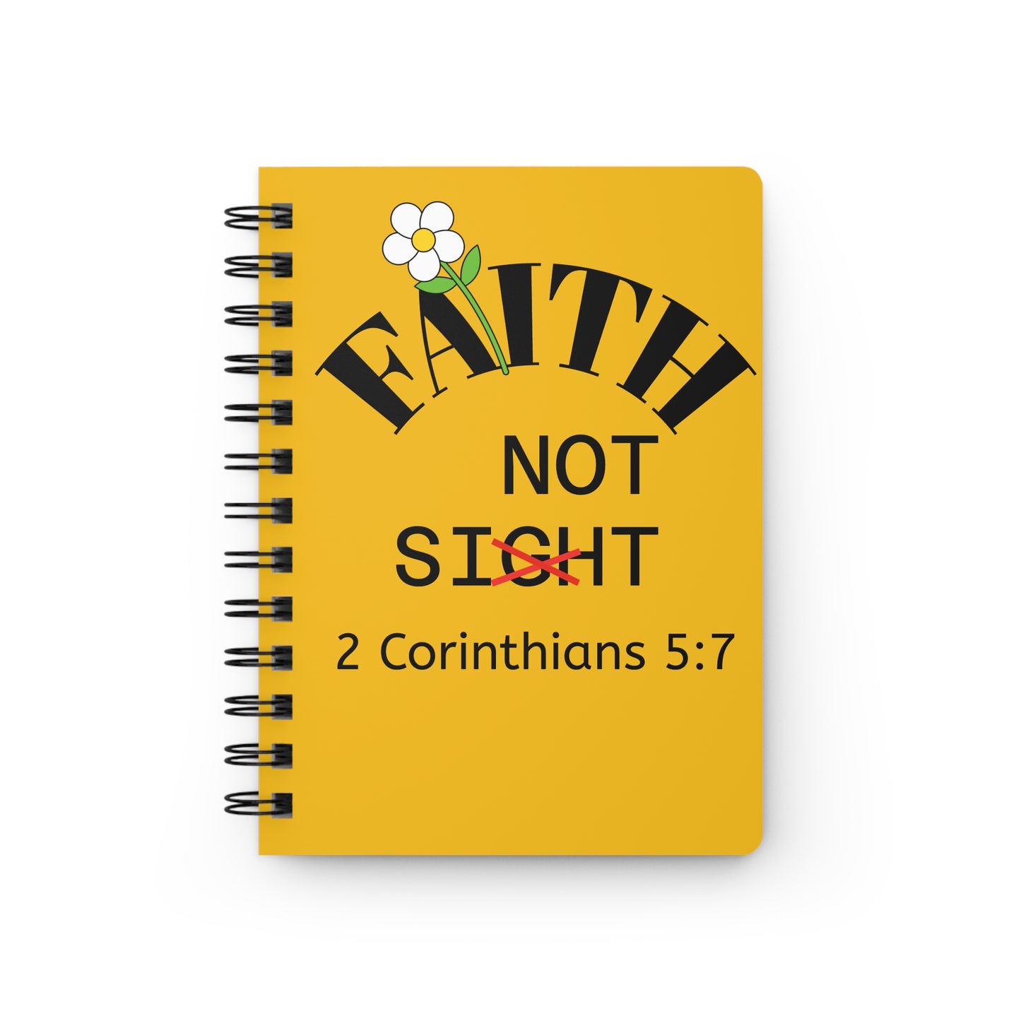 Diario en espiral Faith Not Sight de KT&T - Amarillo