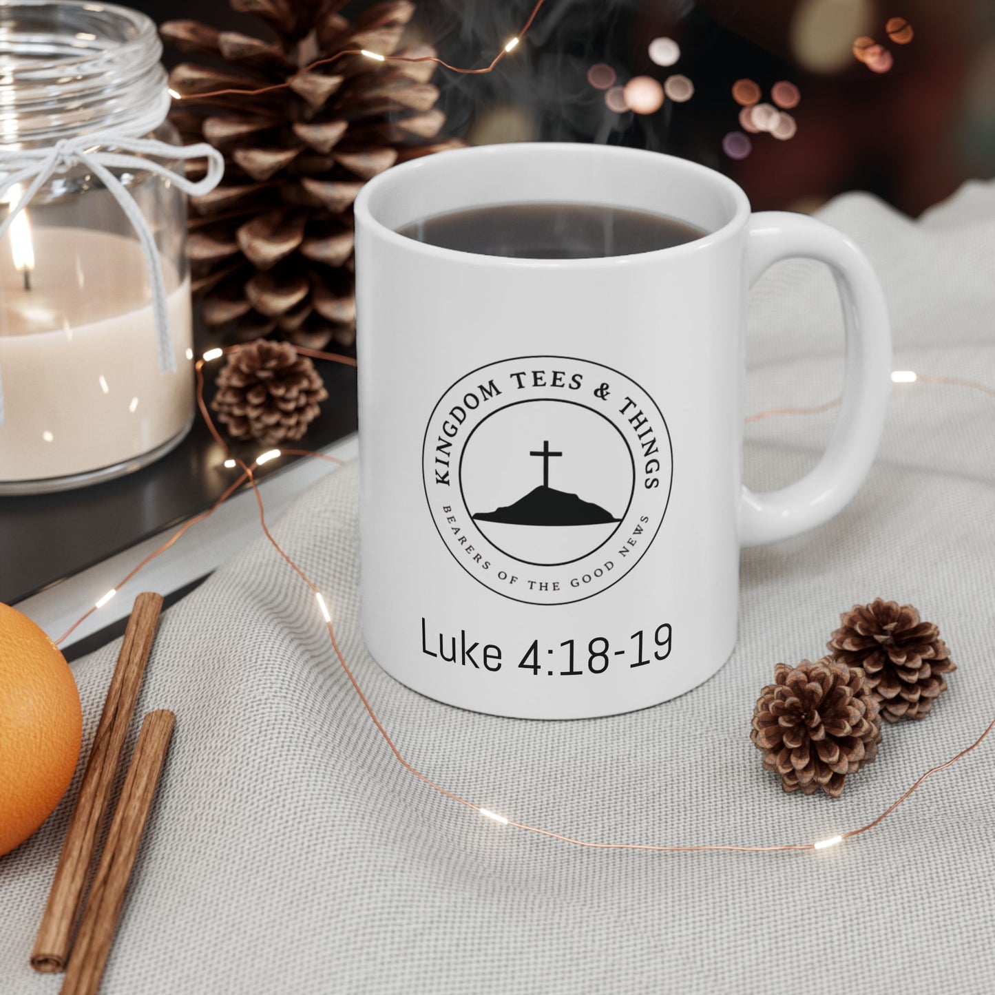 KT&T Official White Ceramic Mug, (11oz)