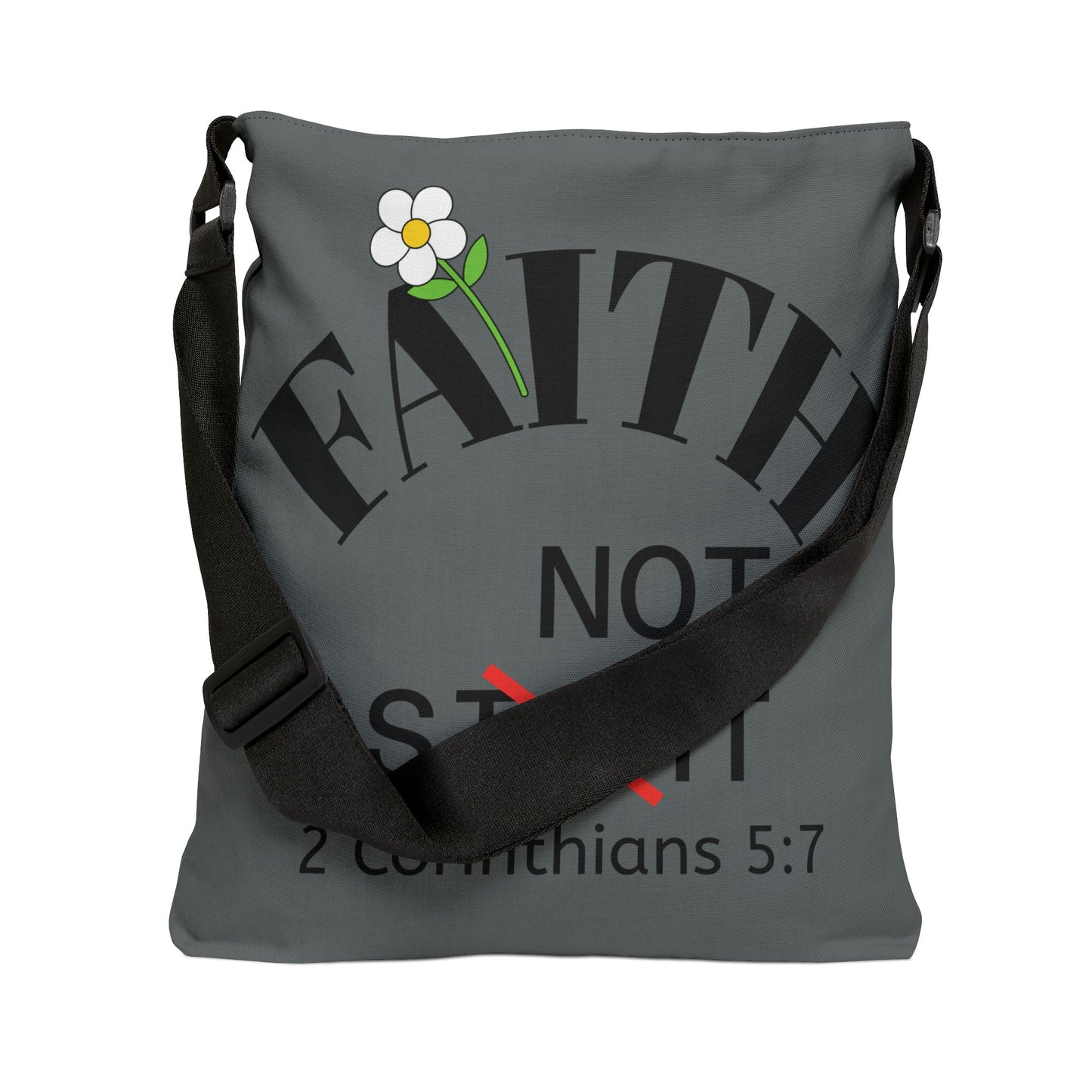 Bolsa de mano ajustable Faith Not Sight de KT&T (AOP)