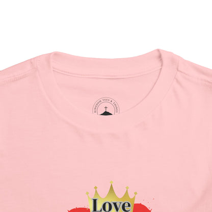 Camiseta de manga corta para niños pequeños KT&amp;T Love Made Jesus Do IT 