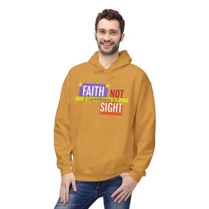 KT&T "Faith Not Sight" Unisex Mid weight Soft Style Fleece Hoodie