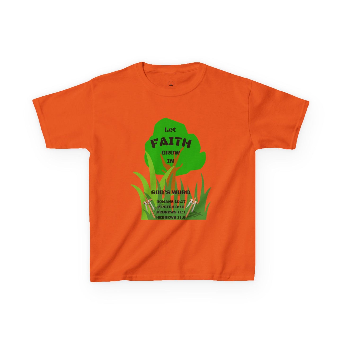 KT&T Let Faith Grow in God's Word Kids Heavy Cotton™ Tee