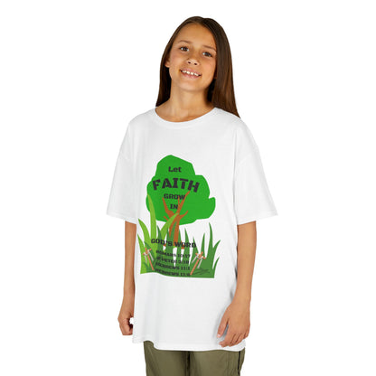 KT&T Let Faith Grow in God's Word Kids Heavy Cotton™ Tee