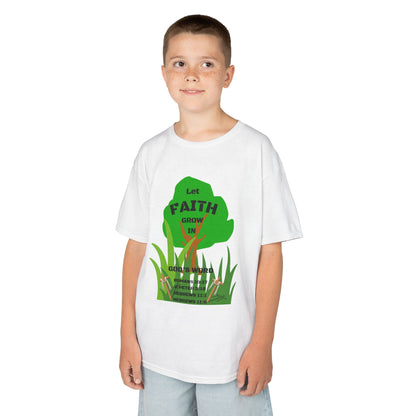 KT&T Let Faith Grow in God's Word Kids Heavy Cotton™ Tee