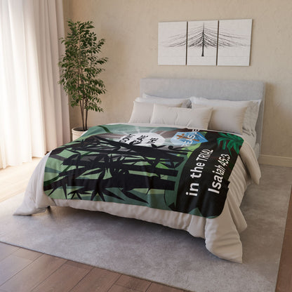 KT&T Don't Leave The Treasure In The Trial Fleece Sherpa Blanket