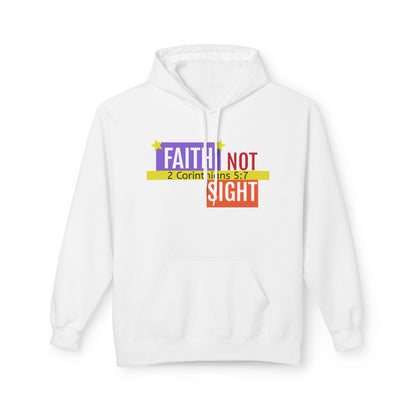 KT&T "Faith Not Sight" Unisex Mid weight Soft Style Fleece Hoodie