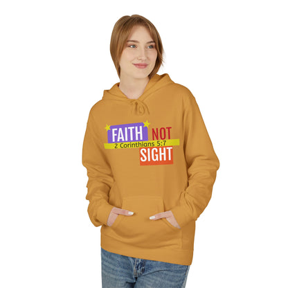 KT&T "Faith Not Sight" Unisex Mid weight Soft Style Fleece Hoodie