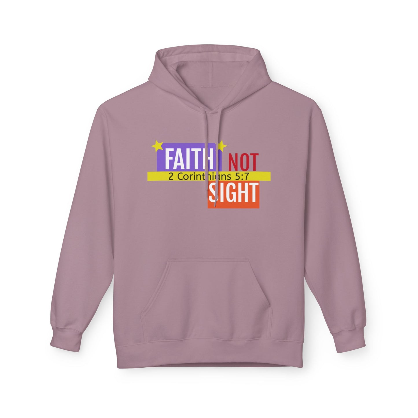 KT&T "Faith Not Sight" Unisex Mid weight Soft Style Fleece Hoodie