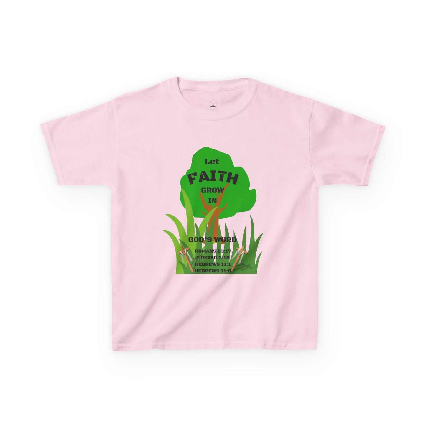 KT&T Let Faith Grow in God's Word Kids Heavy Cotton™ Tee