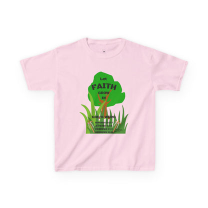 KT&T Let Faith Grow in God's Word Kids Heavy Cotton™ Tee