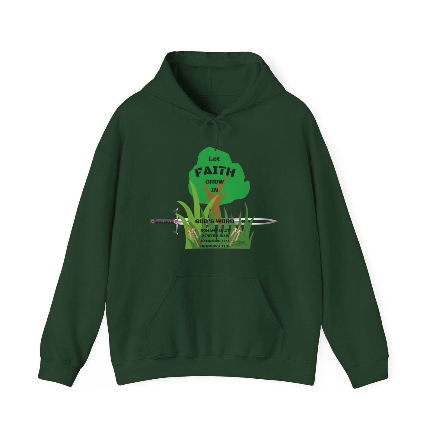 KT&T Let Faith Grow In God's Word Unisex Heavy Blend™ Hooded Sweatshirt
