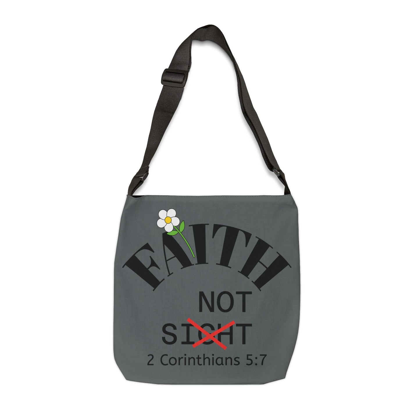 Bolsa de mano ajustable Faith Not Sight de KT&amp;T (AOP) 