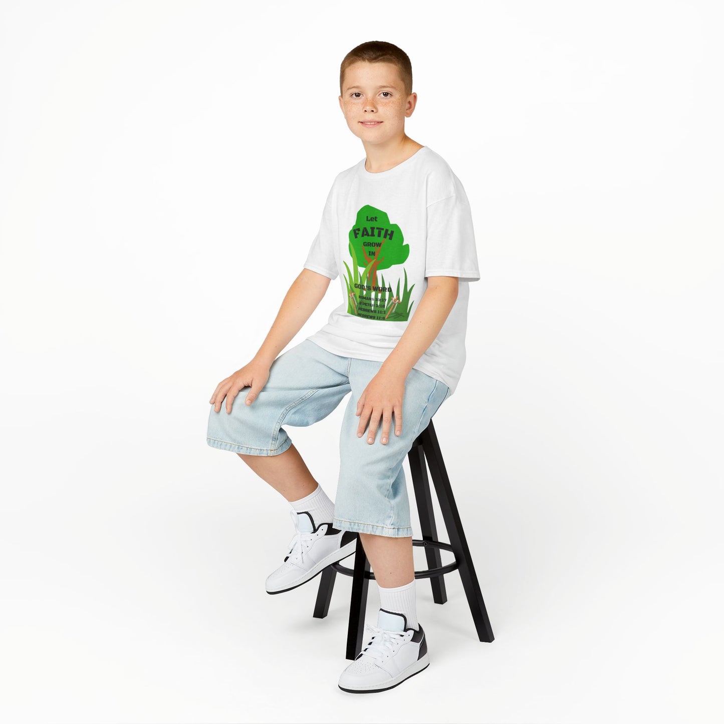 KT&T Let Faith Grow in God's Word Kids Heavy Cotton™ Tee