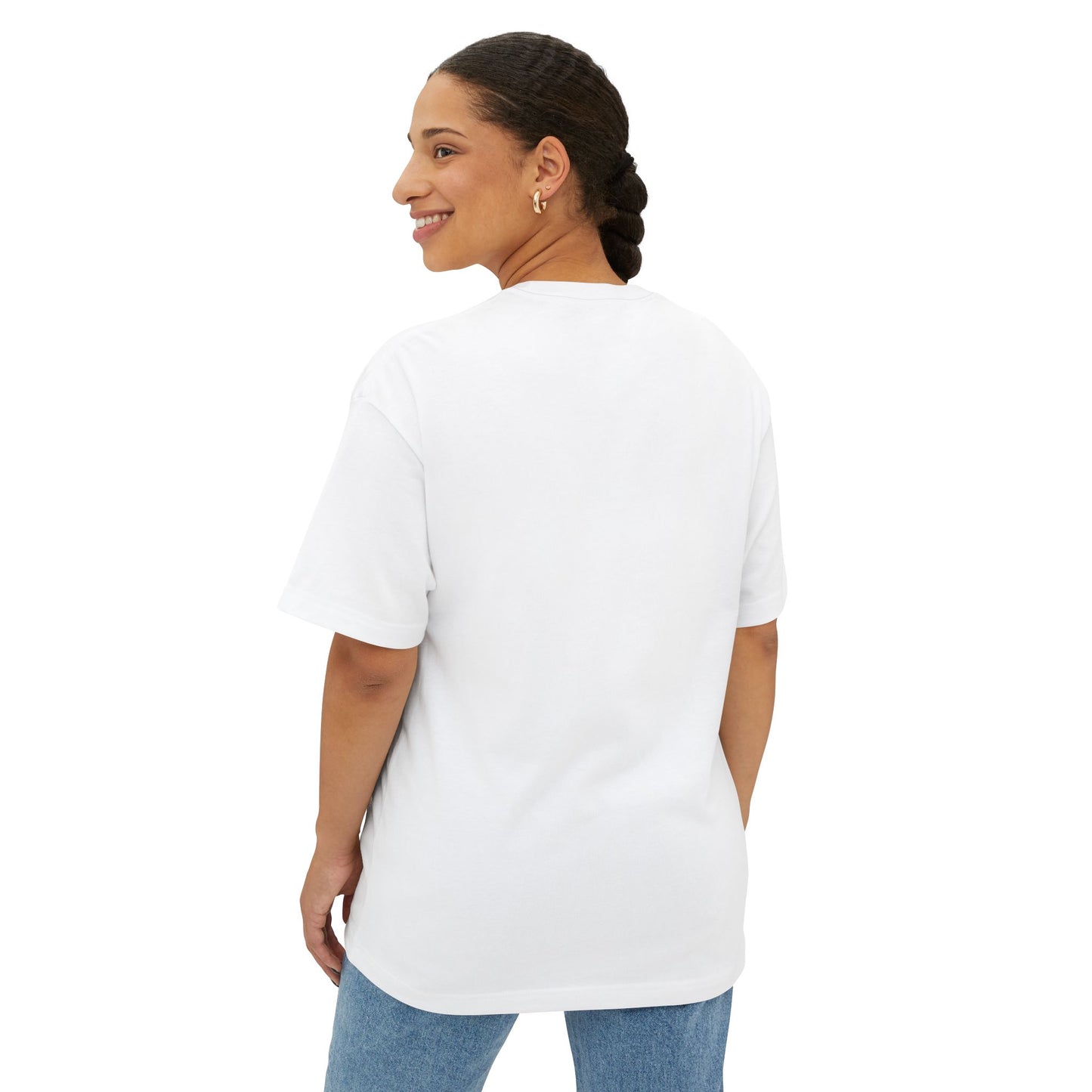 KT&T Love Made Jesus Do It Unisex Oversized Boxy Tee