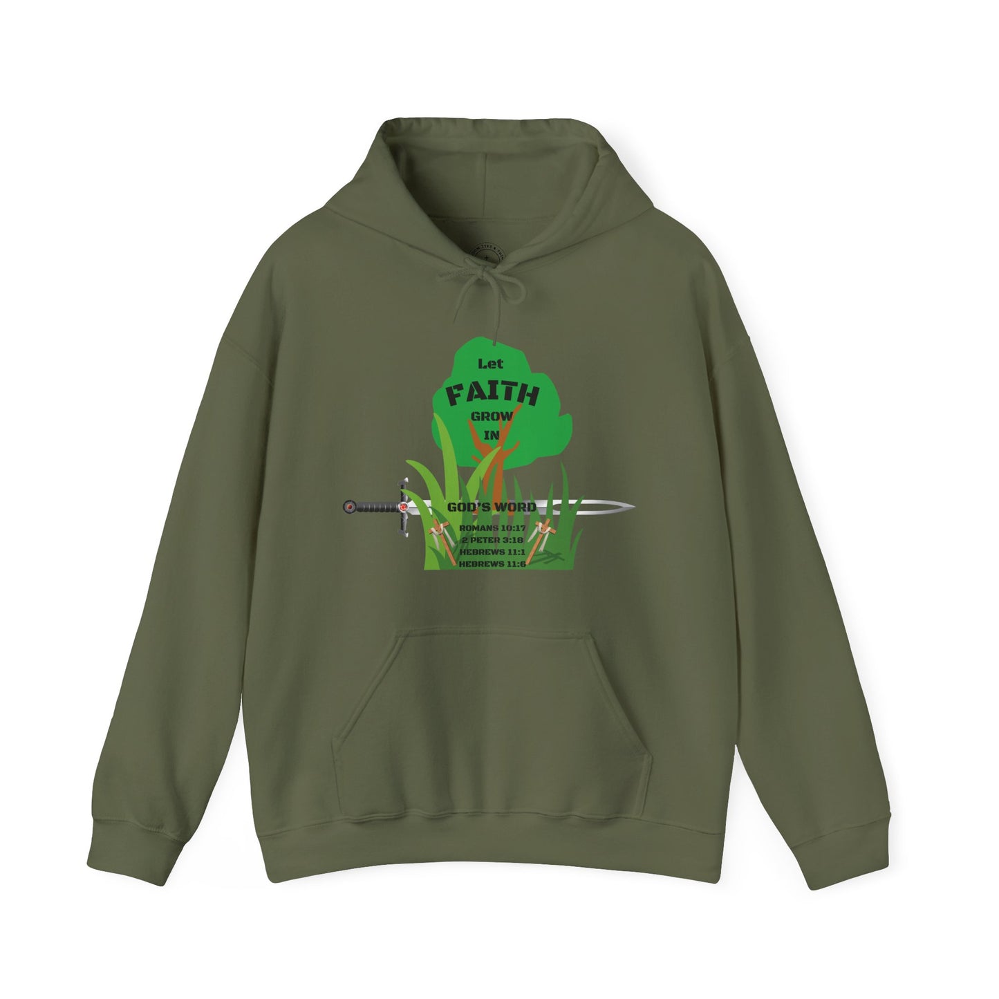 KT&T Let Faith Grow In God's Word Unisex Heavy Blend™ Hooded Sweatshirt