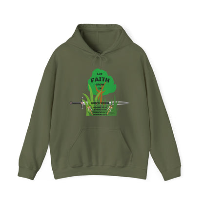 KT&T Let Faith Grow In God's Word Unisex Heavy Blend™ Hooded Sweatshirt