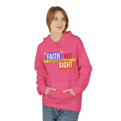 KT&T "Faith Not Sight" Unisex Mid weight Soft Style Fleece Hoodie