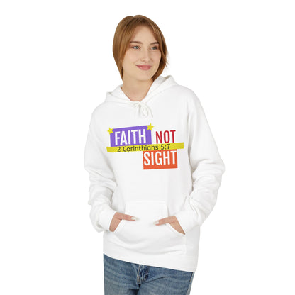 KT&T "Faith Not Sight" Unisex Mid weight Soft Style Fleece Hoodie