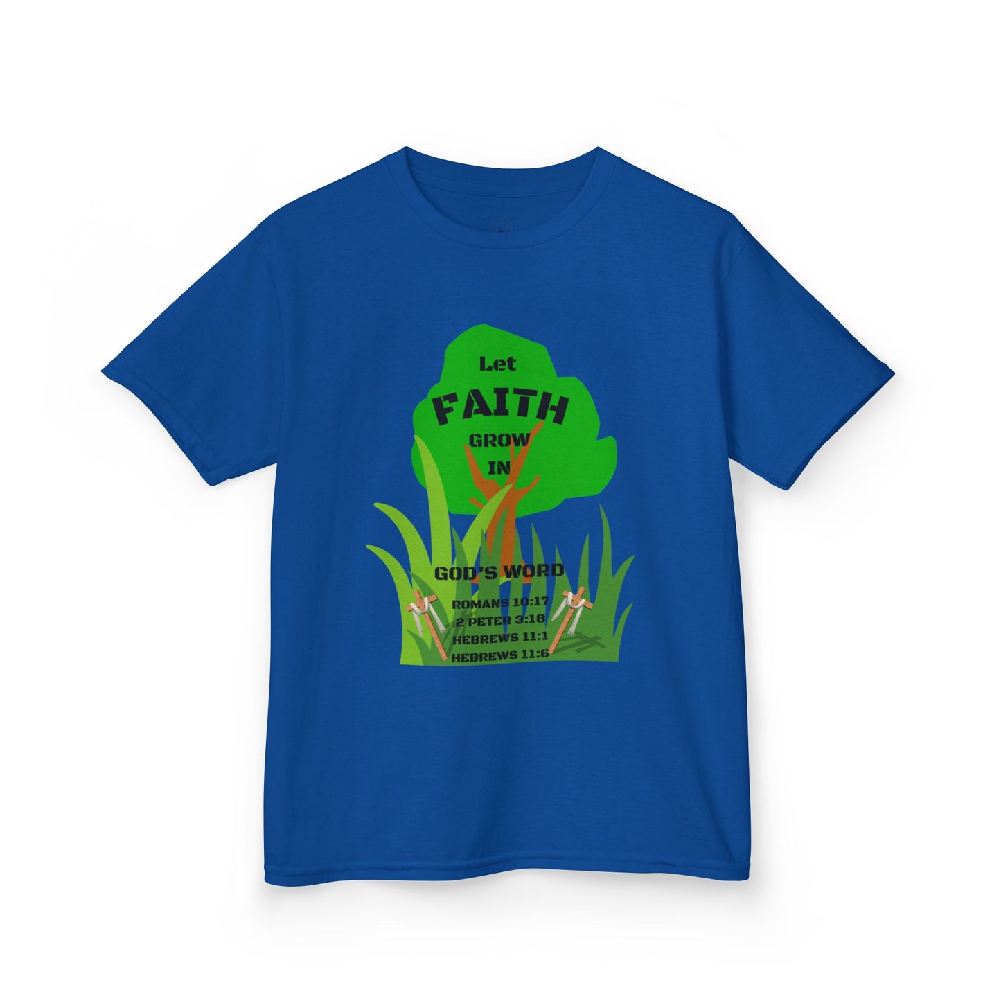 KT&T Let Faith Grow in God's Word Kids Heavy Cotton™ Tee