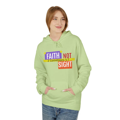 KT&T "Faith Not Sight" Unisex Mid weight Soft Style Fleece Hoodie