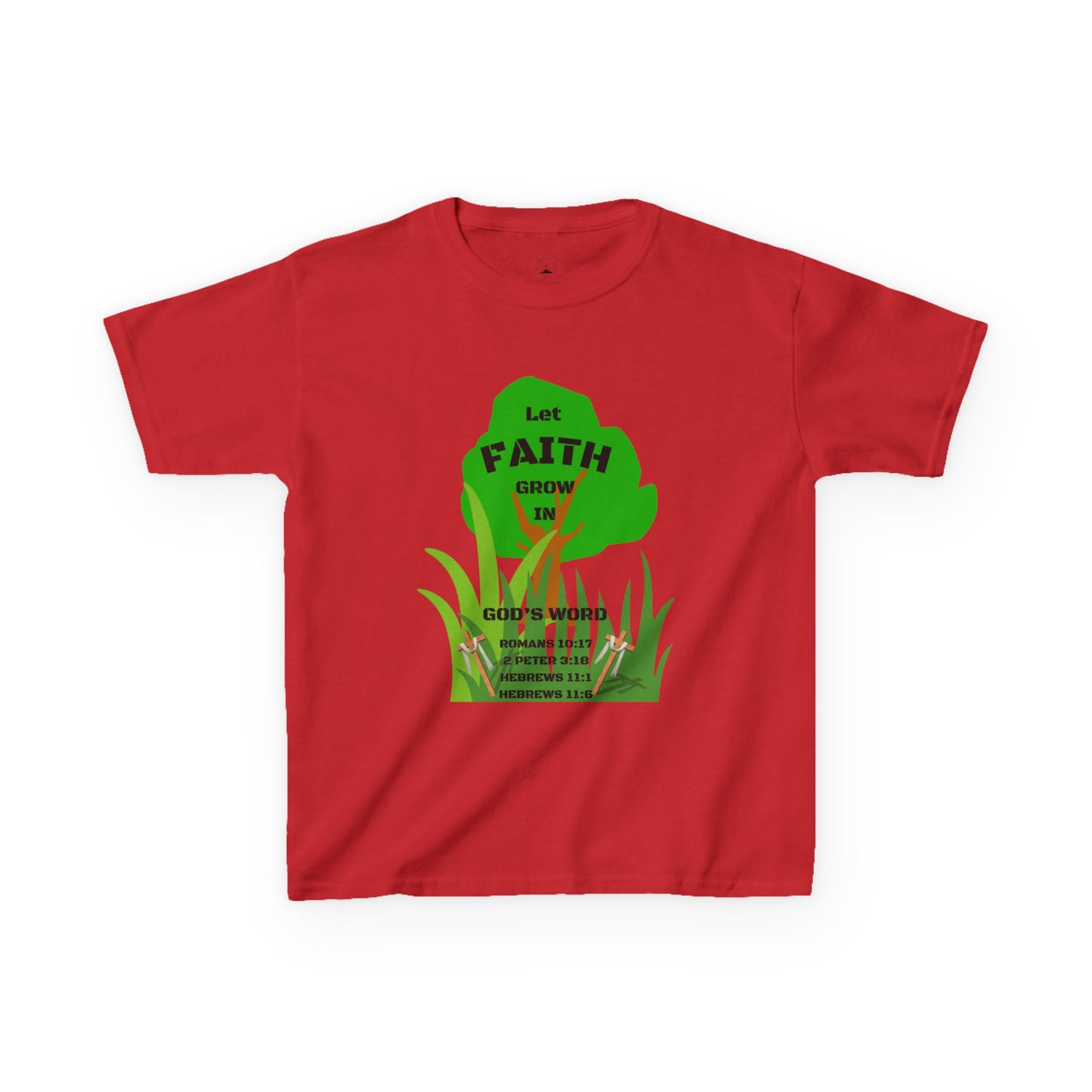 KT&T Let Faith Grow in God's Word Kids Heavy Cotton™ Tee