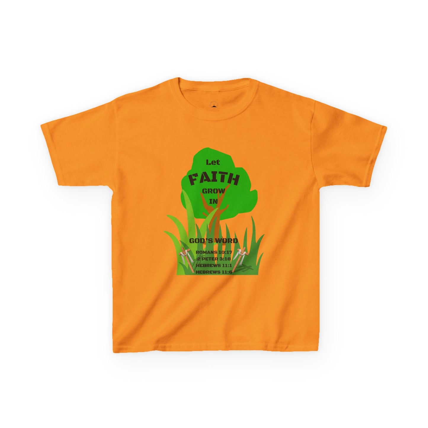KT&T Let Faith Grow in God's Word Kids Heavy Cotton™ Tee