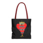 KT&T Love Made Jesus Do It Tote Bag  with Black or Red Handles