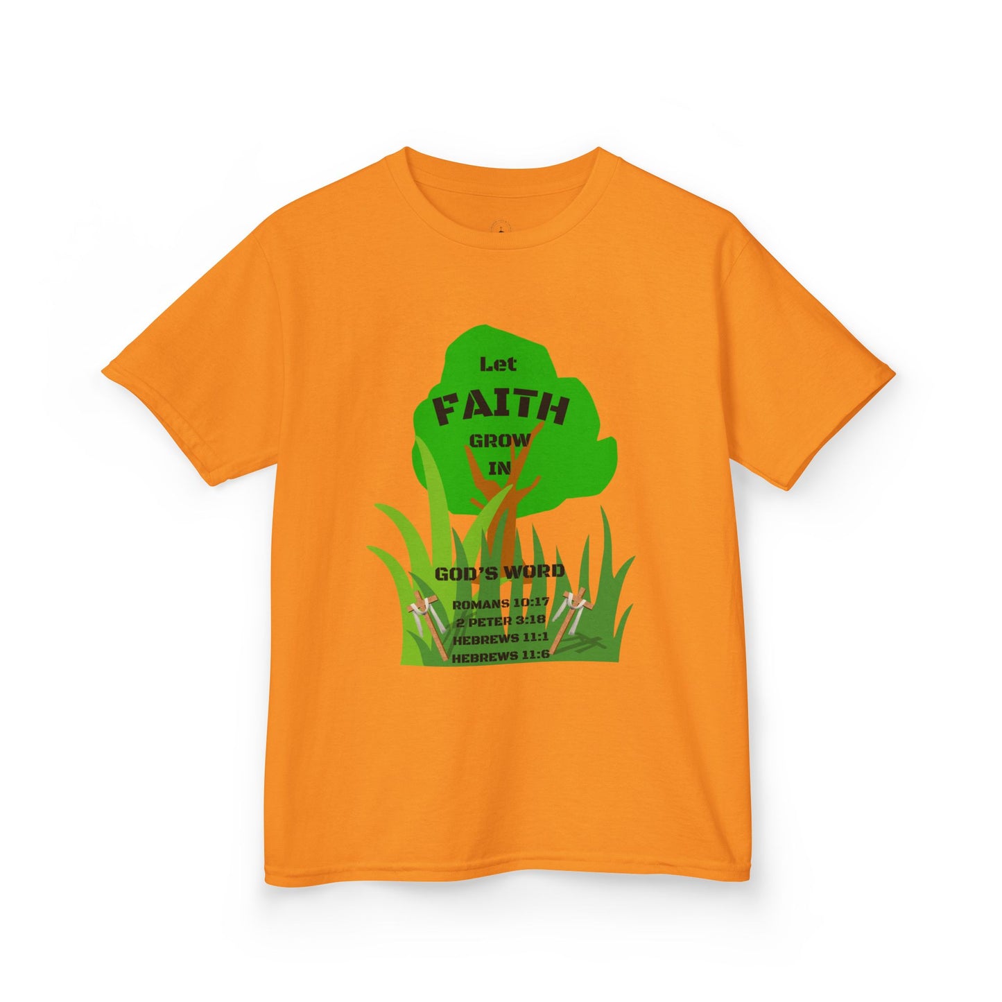 KT&T Let Faith Grow in God's Word Kids Heavy Cotton™ Tee