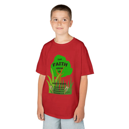 KT&T Let Faith Grow in God's Word Kids Heavy Cotton™ Tee