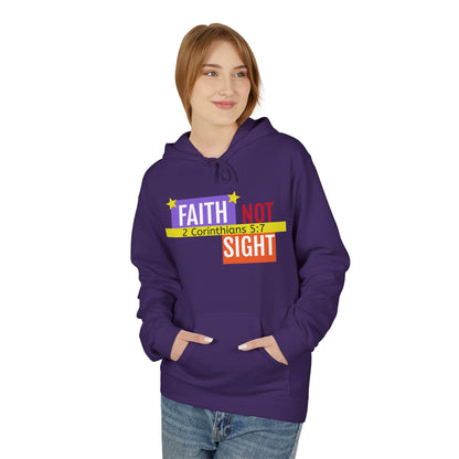 KT&T "Faith Not Sight" Unisex Mid weight Soft Style Fleece Hoodie