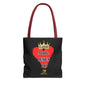KT&T Love Made Jesus Do It Tote Bag  with Black or Red Handles