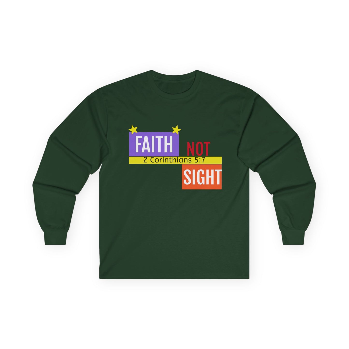 Camiseta unisex de manga larga KT&amp;T "Faith Not Sight"™