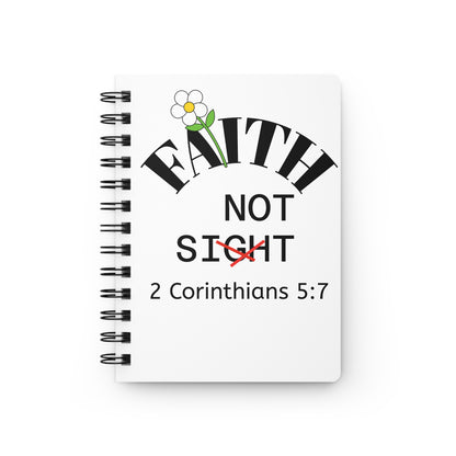 Diario en espiral Faith Not Sight de KT&amp;T - Blanco