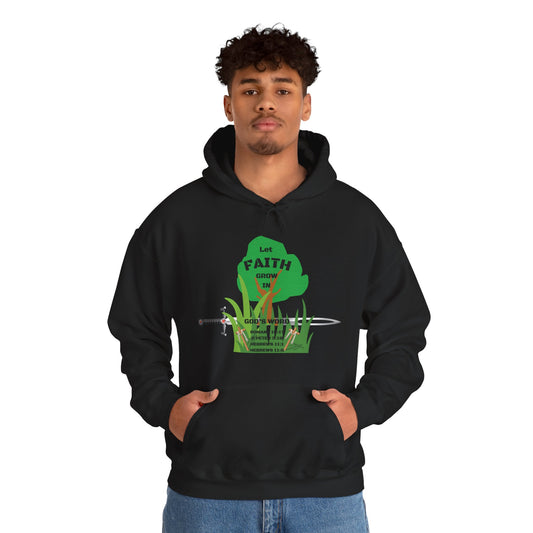 KT&T Let Faith Grow In God's Word Unisex Heavy Blend™ Hooded Sweatshirt