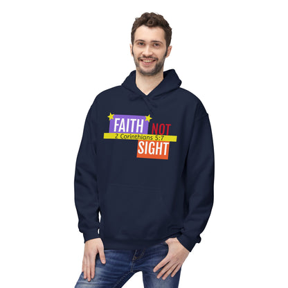 KT&T "Faith Not Sight" Unisex Mid weight Soft Style Fleece Hoodie