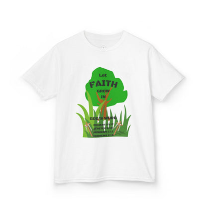 KT&T Let Faith Grow in God's Word Kids Heavy Cotton™ Tee