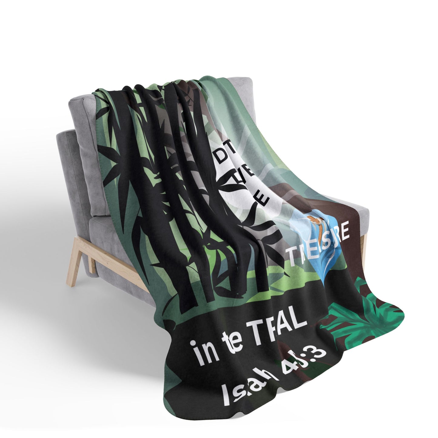 KT&T Don't Leave The Treasure In The Trial Fleece Sherpa Blanket