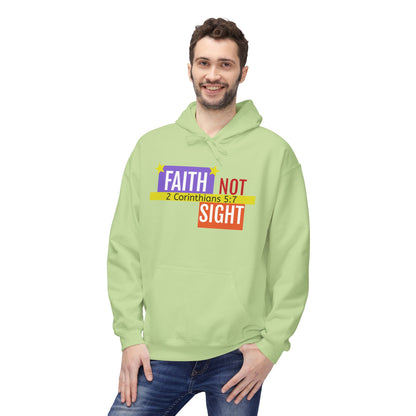 KT&T "Faith Not Sight" Unisex Mid weight Soft Style Fleece Hoodie