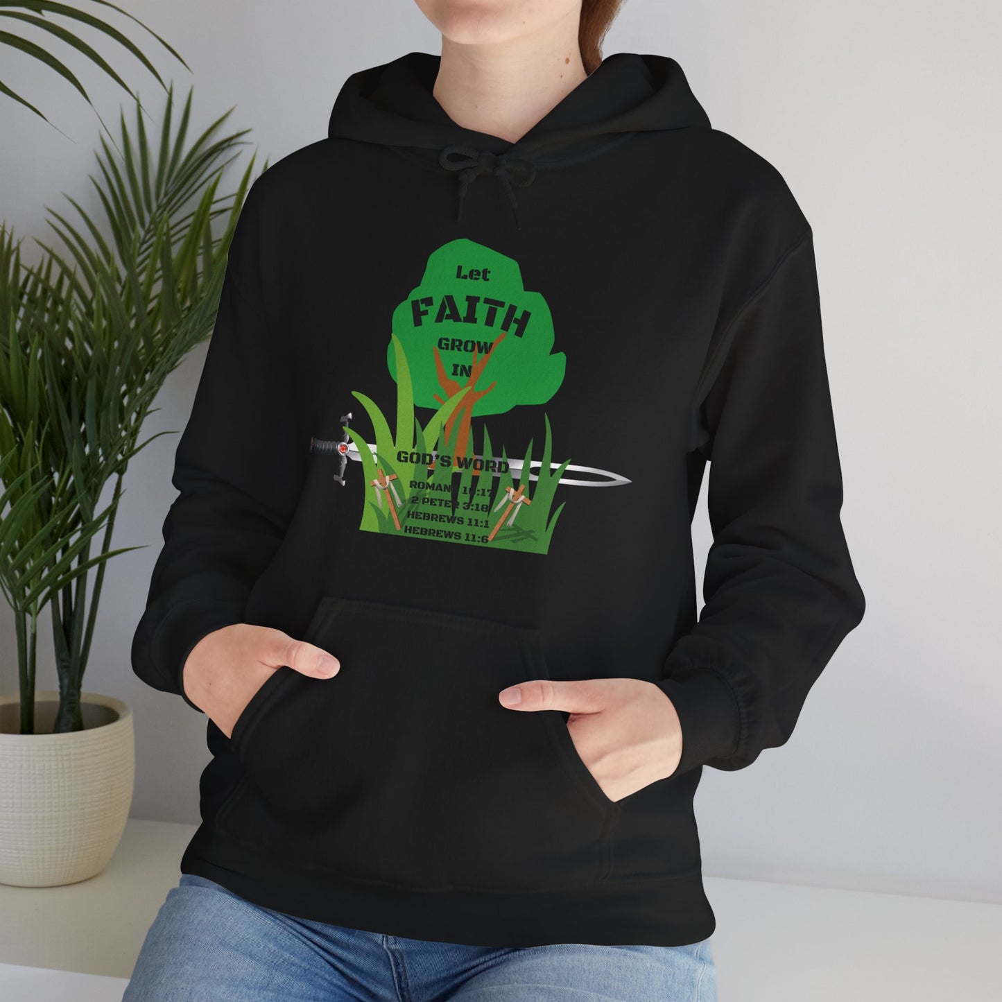 KT&T Let Faith Grow In God's Word Unisex Heavy Blend™ Hooded Sweatshirt