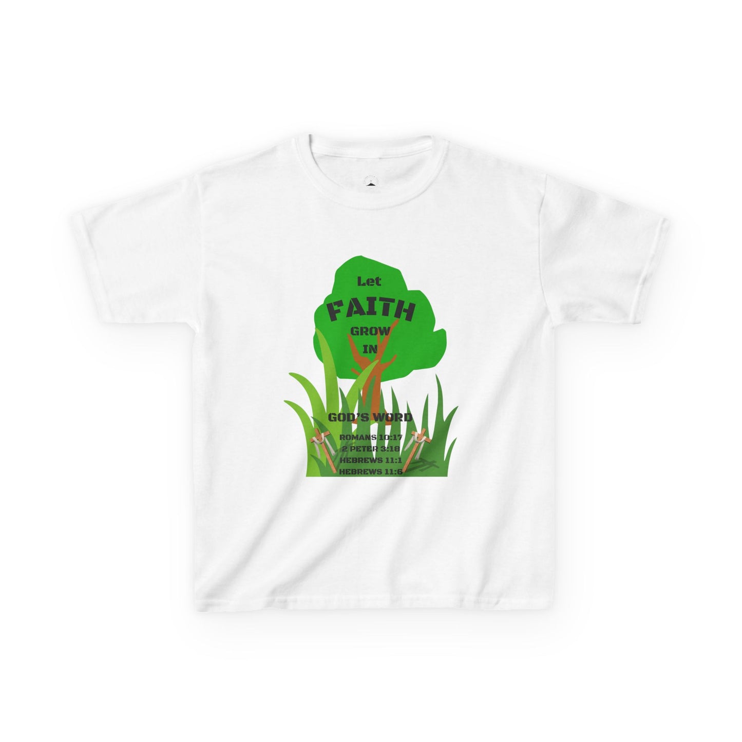 KT&T Let Faith Grow in God's Word Kids Heavy Cotton™ Tee