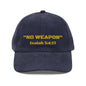 KT&T NO WEAPON Vintage Corduroy Cap (Embroidery)