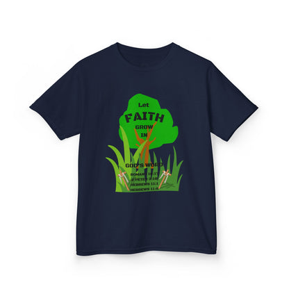 KT&T Let Faith Grow in God's Word Kids Heavy Cotton™ Tee