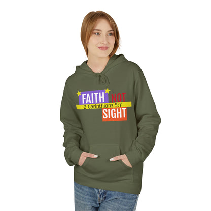 KT&T "Faith Not Sight" Unisex Mid weight Soft Style Fleece Hoodie