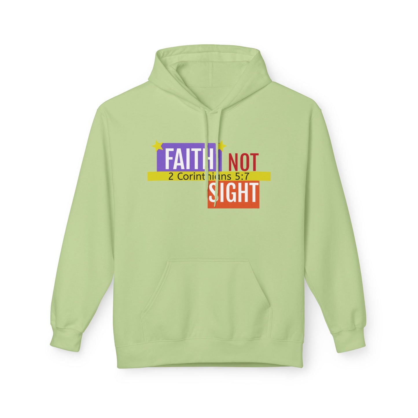 KT&T "Faith Not Sight" Unisex Mid weight Soft Style Fleece Hoodie