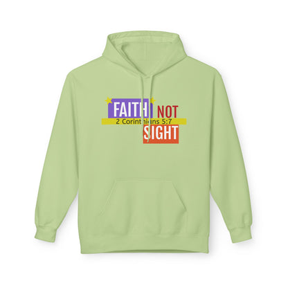 KT&T "Faith Not Sight" Unisex Mid weight Soft Style Fleece Hoodie