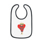 KT&T Love Made Jesus Do It Baby Contrast Trim Jersey Bib